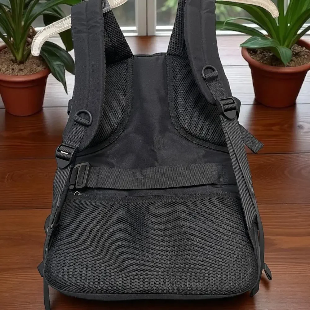 WANDF Black Laptop Backpack & Personal Item Bag 18 x 14 x 8 NEW Travel